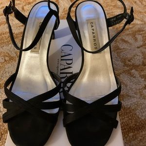 Caparros- black sandal with heal